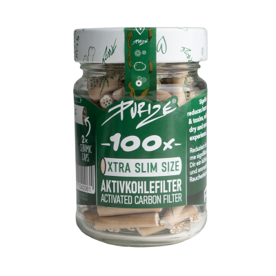Purize Xtra Slim 100 stk. im Glas Organic