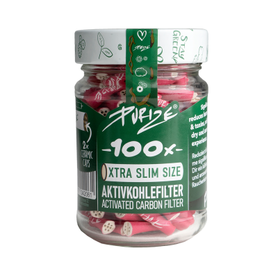 Purize Xtra Slim 100 stk. im Glas Pink
